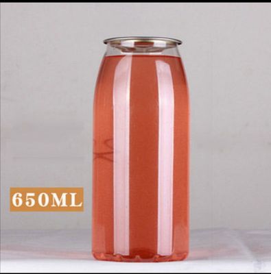 Przezroczysta plastikowa butelka na sok o pojemności 650 ml i 22 uncje na wodę