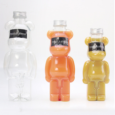 Niedźwiedź Plastikowe butelki śrubowe do soku Bubble Tea Voss Black 100ml