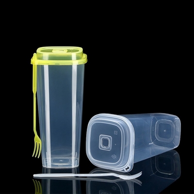 Kwadratowe jednorazowe plastikowe kubki z pokrywkami 22 uncji Bubble Tea Cup Custom Logo