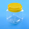 Bez BPA 1450 ml 131 mm kwadratowych plastikowych słoików z zakrętkami