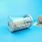 32 Oz Proste, przezroczyste plastikowe słoiki do przechowywania żywności ze srebrnymi zakrętkami