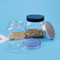 Wyczyść 211 # Śruba Pokrywka Pet Cookie Jar Kwadratowy kształt Plastikowe pojemniki na żywność 380 ml