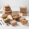 Kwadratowe pudełka kartonowe z papieru pakowego na wynos Pudełka na żywność na wynos