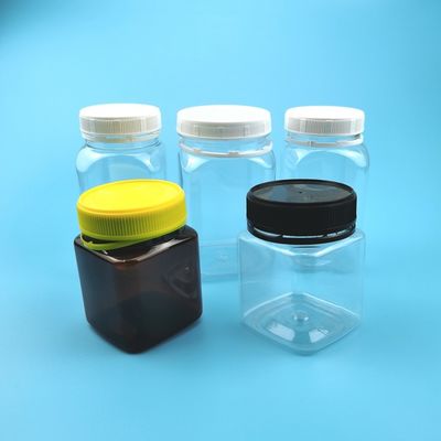 Amber Bottle Square Child Proof 400 ml plastikowe słoiki na cukierki