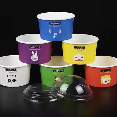 FDA 320ml Jednorazowe kubki do herbaty bąbelkowej Pojemniki na papier do lodów z rękawem